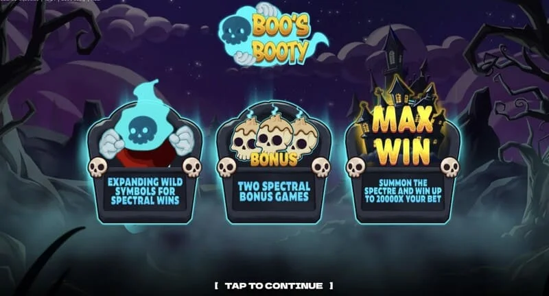 Boo's Booty - ボーナス機能とFeature Buyの表