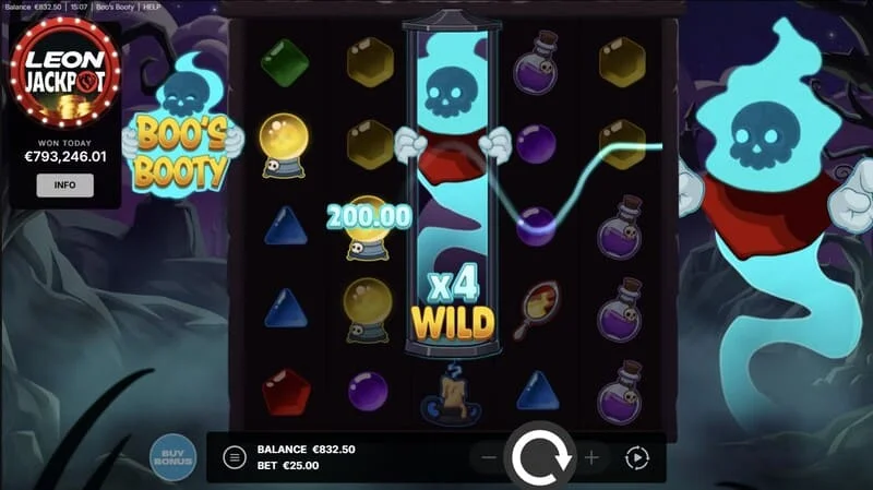 Boo's Booty - リール上の数字付き乗数を持つゴーストWild